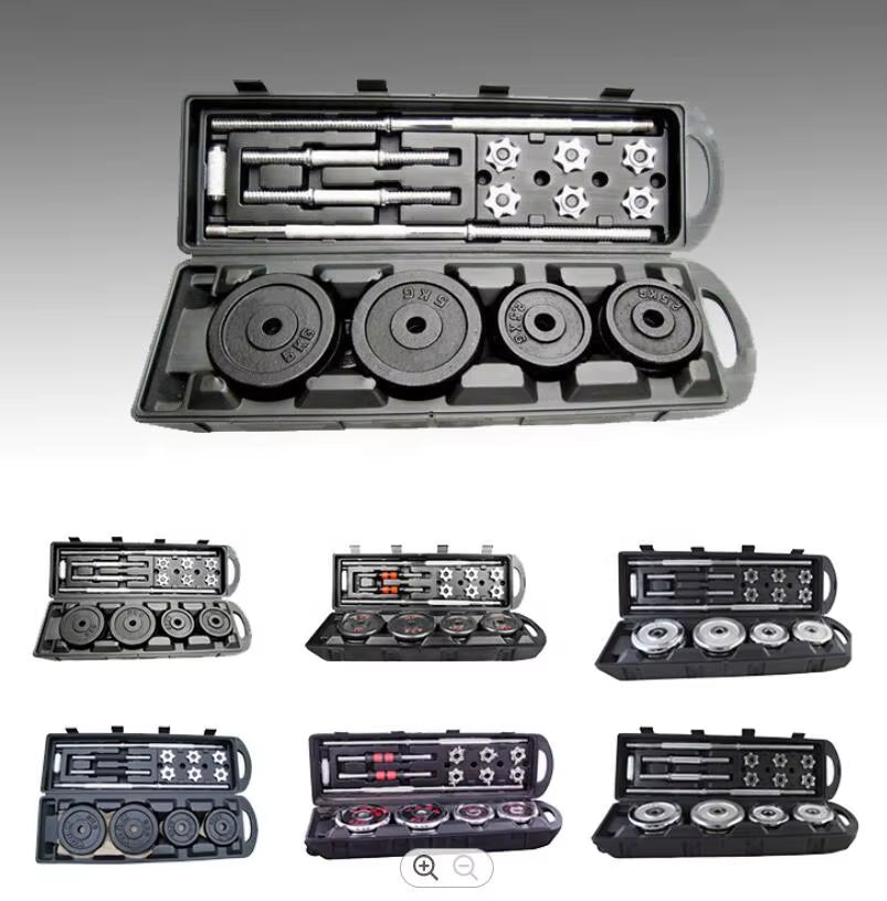 Factory Cast Iron Sales Gym Free Strength Weight Training Connector Option Dumbells Adjustable 50Kg Barbell Dumbbells