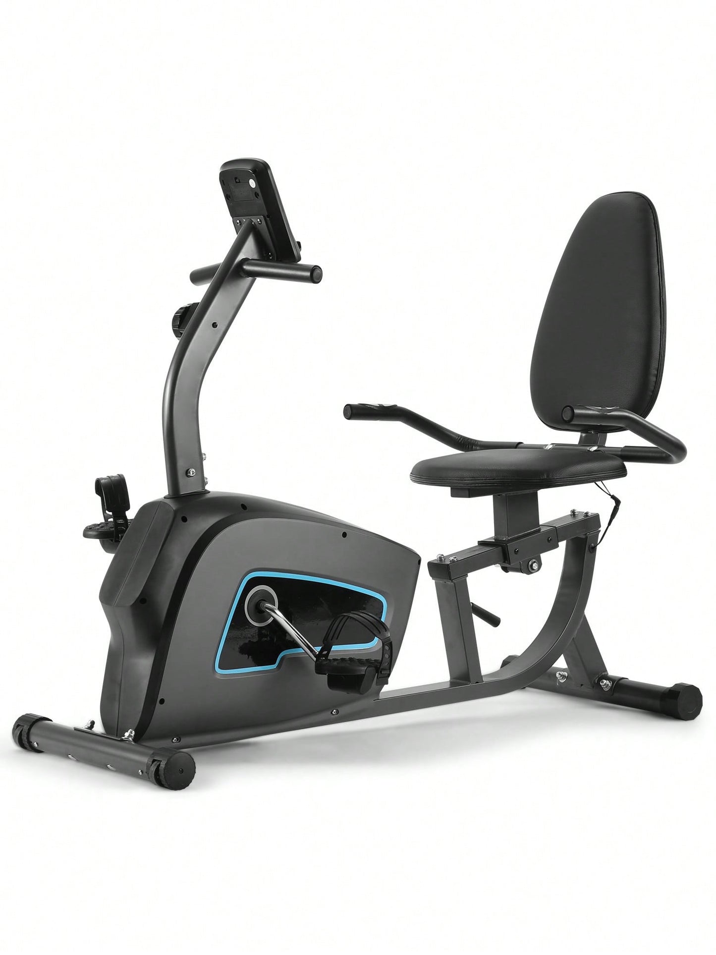 Exercise Bike Indoor Recumbent Exercise Bike with Adjustable Seat and Resistance Pulse Seat Height Adjustment