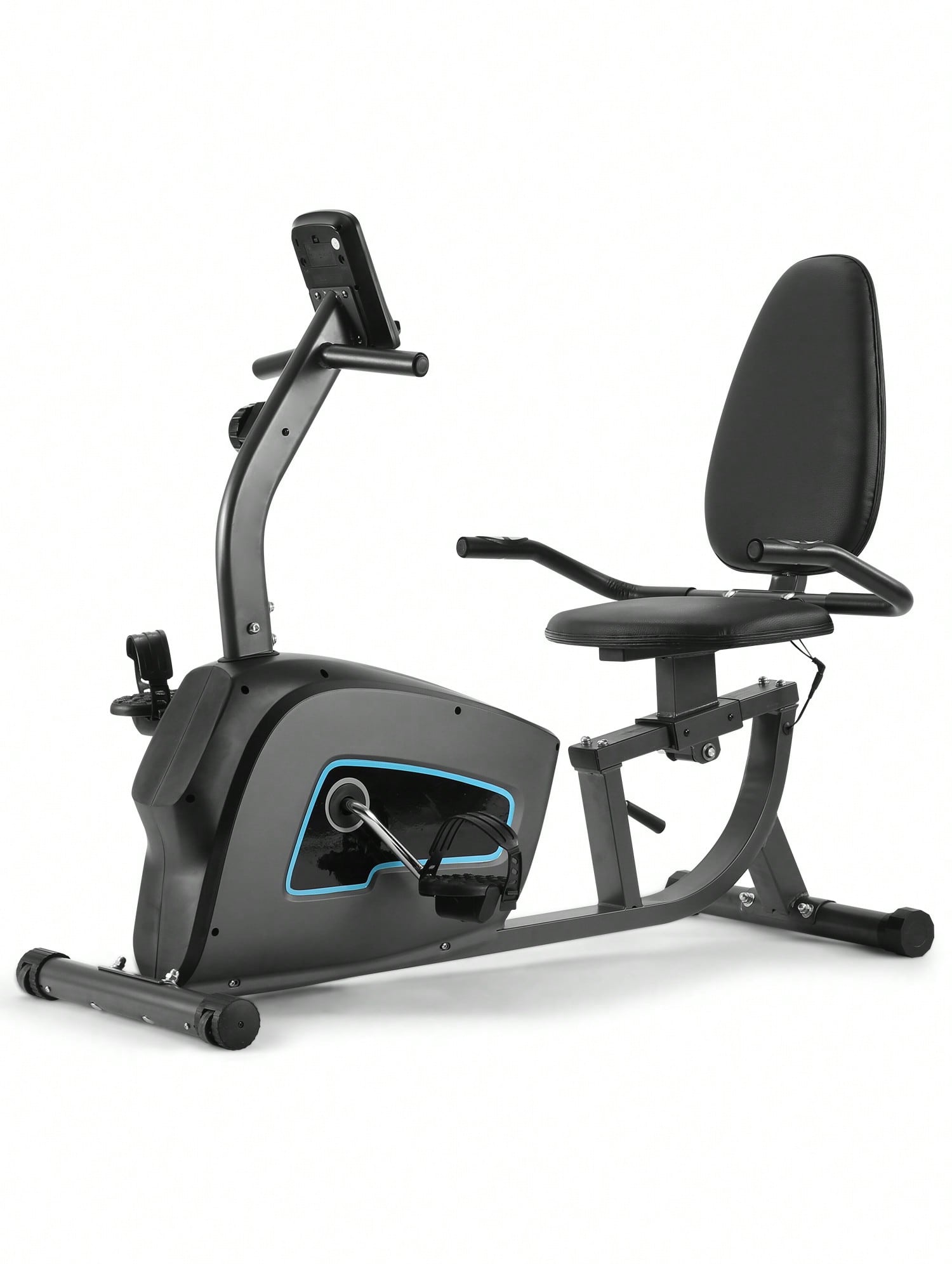 Exercise Bike Indoor Recumbent Exercise Bike with Adjustable Seat and Resistance Pulse Seat Height Adjustment