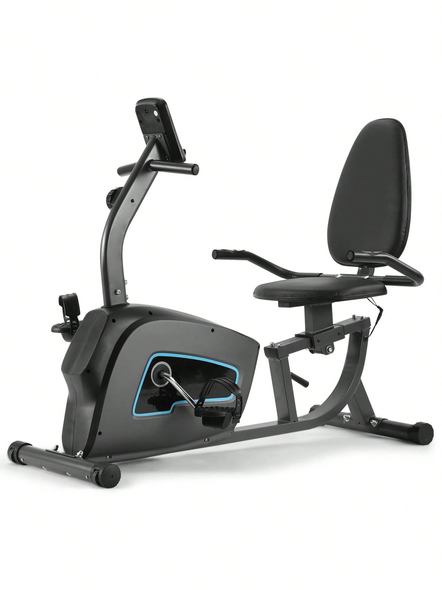 Exercise Bike Indoor Recumbent Exercise Bike with Adjustable Seat and Resistance Pulse Seat Height Adjustment