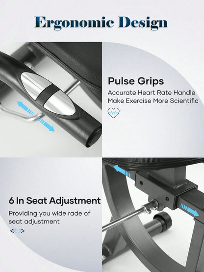Exercise Bike Indoor Recumbent Exercise Bike with Adjustable Seat and Resistance Pulse Seat Height Adjustment