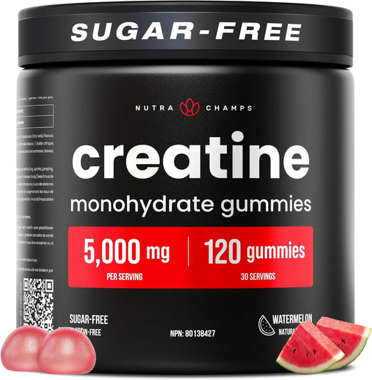 Creatine Gummies – Creatine Monohydrate – 120 Gummies (1250 mg Each)