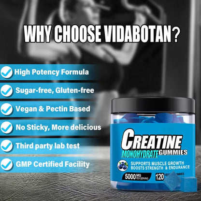 Creatine Gummies Monohydrate Improve Absorption Workout Supplement Creatine Monohydrate Energy Gummy Creatine Gummies